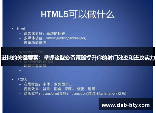 进球的关键要素：掌握这些必备策略提升你的射门效率和进攻实力